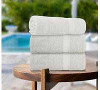 Casabella Pack of 3 Super Jumbo Extra Large Bath Sheet Towels100% Cotton 90cm x 180cm_White
