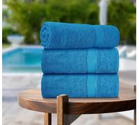 Casabella Pack of 3 Super Jumbo Extra Large Bath Sheet Towels100% Cotton 90cm x 180cm_Aqua