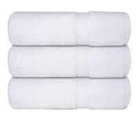 Casabella 3 Pc Bath Towel Set - 100% Cotton, Soft & Absorbent Large Bath Towels, 70x130 cm, Premium Quality Towel Set,Hotel Qualty Bathroom Towels Set, Travel Towel, Beach Towel, Bath Towels, White