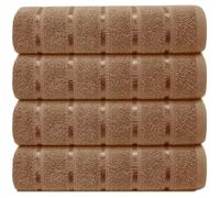 Casabella 4 Pk Bath Sheet Towel Set 80x140 cm-Luxury 100% Cotton, Highly Absorbent & Hotel Quality Towel-Extra Large Bath Towels, Super Soft Bathroom Towels Set of 4 Truffle Jumbo Bath Sheets