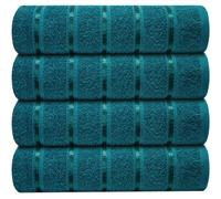 Casabella 4 Pk Bath Sheet Towel Set 80X140 Cm-Luxury 100% Cotton, Highly Absorbent Towel-Extra Large Bath Towels Jade