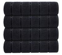 Casabella 4 Pk Bath Sheet Towel Set 80X140 Cm-Luxury 100% Cotton, Highly Absorbent Towel-Extra Large Bath Towels Black