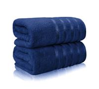 Casabella Bath Sheets - Luxury 2 Pack Bathsheet 90x180 cm - 100% Cotton Towels - Quick Dry Extra Large Bath Towel - Super Soft Highly Absorbent Jumbo Bath Sheet - Large Bathroom Towels - Royal