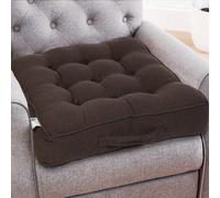 Casabella Booster Cushion Armchair Cushion Large Booster Seat Dining Chair 50X50+10Cm Thick Floor Cushion Sofa Seat Chocolate