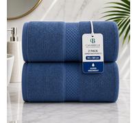 Casabella CB 2 Piece Jumbo Bath sheet 100% Combed Cotton Extra Large Bath Towel bale set super Absorbent Soft Royal 2 Pack 90X180 CM Bath-sheets for bathroom