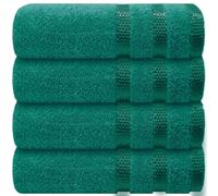 Casabella Deluxe 4 Jade Hand Towels 100% Combed Cotton Super Quality Hand Towels for Kitchen (50X90 CM) Towels Set for Bathroom Hotel Gym