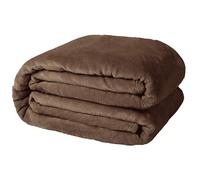 Casabella Deluxe Soft Faux Fur Mink Fleece Throw Blanket-150x200 CM, Sofa Throws, Cozy Warm Blanket Throw for Bed, Settees, Double Chocolate Fleece Blankets