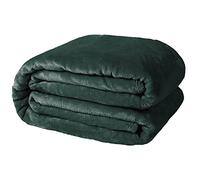 Casabella Deluxe Soft Faux Fur Mink Fleece Throw Blanket-150x200 CM, Sofa Throws, Cozy Warm Blanket Throw for Bed, Settees, Double Forrest Green Fleece Blankets