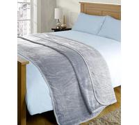 Casabella Deluxe Soft Faux Fur Mink Fleece Throw Blanket