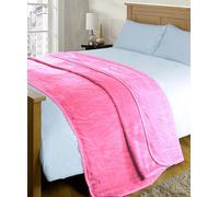 Casabella Deluxe Soft Faux Fur Mink Fleece Throw Blanket