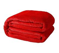Casabella Deluxe Soft Faux Fur Mink Fleece Throw Blanket-200X240 CM, Sofa Throws, Cozy Warm Blanket Throw for Bed, Settees, King Burgundy Fleece Blankets