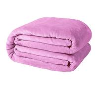 Casabella Deluxe Soft Faux Fur Mink Fleece Throw Blanket-200X240 CM, Sofa Throws, Cozy Warm Blanket Throw for Bed, Settees, King Blush Pink Fleece Blankets