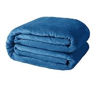 Casabella Deluxe Soft Faux Fur Mink Fleece Throw Blanket-200X240 CM, Sofa Throws, Cozy Warm Blanket Throw for Bed, Settees, King Teal Fleece Blankets