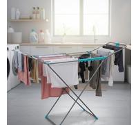 Casabella Foldable Clothes Airer, Heavy-Duty 18M Drying Rack with Wings, Large Iron Laundry Rack for Indoor & Outdoor Use, Space Saving Clothes Horse