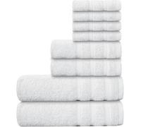 Casabella Luxury 100% Egyptian Cotton Towel Bale - 8 Pieces - 550 Gsm Xlarge Sizes_White_8 Pieces Set