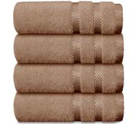 Casabella Luxury 4 Beige Hand Towels Splendid Quality - 100% Cotton Hand Towels for Bathroom (50X90 CM) - Towels for Kitchen, Hotel, Gym