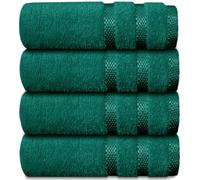 Casabella Luxury 4 Jade Hand Towels Splendid Quality - 100% Cotton Hand Towels for Bathroom (50X90 CM) - Towels for Kitchen, Hotel, Gym