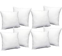 Casabella Luxury Cushion Inserts 45x45cm (18 x 18 Inches), 8 Count, White, Polyester Hollowfibre, Square, Throw Pillow Stuffers