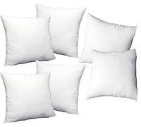 Casabella Luxury Cushion Inserts 70x70cm (28 x 28 Inches), 6 Pack, White, Polyester Hollowfibre, Square, Throw Pillow Stuffers