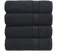 Casabella Luxury Pack Of 4 Bath Sheet 100% Egyptian Cotton Super Soft towel_Black