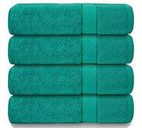 Casabella Luxury Pack Of 4 Bath Sheet 100% Egyptian Cotton Super Soft towel_Jade Green (4 Bath Sheet, Jade Green)