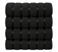 Casabella Luxury Pack Of 4 Bath Sheet 100% Egyptian Cotton Super Soft towel_Zen Black