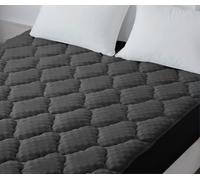 Casabella Mattress Topper - 4 Layer Gel Memory Foam Mattress Topper Single Bed with Extra Deep Pocket - Hotel Quality Breathable Super Comfort Mattress Pad Single Bed(90x190) - Grey