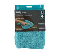 Casabella Microfiber 12" x 14" Dusting Cloth, Pack of 2, Blue