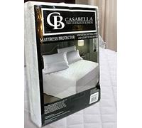 Casabella Microfiber Pillow Portectors Pack of 4 Quilted Zippered soft Breathable Hypoallergenic Pillow Covers Set Comfoartable Pillow Enclosure White 48x75 cm