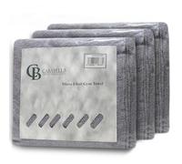 Casabella Microfiber Towels- 3Pc 70x130 Fast Drying Travel Towel Microfibre Beach Towel Microfibre Towel Lightweight & Absorbent Sports Towel Swimming Towel Camping Towel Gym Towel Yoga Towel Silver