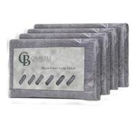 Casabella Microfiber Towels- 4 Pc 50x90 Fast Drying Travel Towel, Microfibre Beach Towel Microfibre Towel Lightweight & Absorbent Sports Towel Swimming Towel Camping Towel Gym Towel Yoga Towel Silver