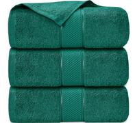 Casabella Pack of 3 Super Jumbo Extra Large Bath Sheet Towels100% Cotton 90cm x 180cm_Jade Green