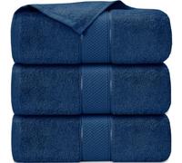 Casabella Pack of 3 Super Jumbo Extra Large Bath Sheet Towels100% Cotton 90cm x 180cm_Royal