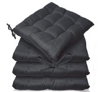 Casabella Pack Of 4 Seat Pad For Dining Chair Garden Kitchen Chair Pad With Tie On 9 Stitch Grey Seat Pads