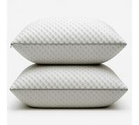 Casabella Pillows - Shredded Memory Foam - Pillow 2 Pack for Neck & Back Support, Shoulder Pain Relief - Breathable Medium Firm Pillows - Hypoallergenic Bedding, Luxury Sleep Experience 50x70cm