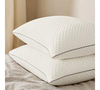 Casabella Pillows Shredded Memory Foam Pillow 2 Pack For Neck & Back Support, Shoulder Pain Relief, Medium Firm Pillows 50X70Cm