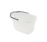 Casabella Plastic Rectangular Cleaning Bucket with Handle, Clear, 4 Gallon
