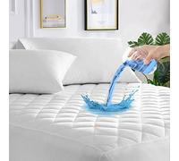 Casabella Quilted Waterproof Mattress Protector Single- Hotel Quality Extra Deep Quilted Single Waterproof Mattress Protector, Absorbent, Breathable Fully Fitted-Single Bed 90x190+40 CM