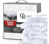 Casabella Single Mattress Topper 4 Inch (10 Cm) Thick Soft Box Stitched With Elasticized Corner Strap 90X190+10Cm