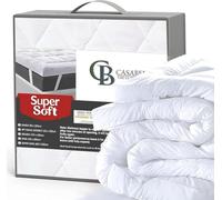 Casabella Single Mattress Topper 4 Inch (10 cm) Thick Super Soft Hypoallergenic Breathable, Box Stitched With Elasticized Corner Strap 90x190+10cm