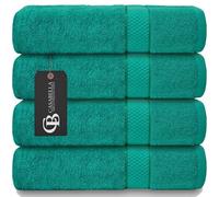 Casabella Luxury Pack Of 4 Bath Sheet 100% Egyptian Cotton Super Soft towel_Jade Green (4 Bath Sheet, Jade Green)
