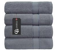 Casabella Luxury Pack Of 4 Bath Sheet 100% Egyptian Cotton Super Soft towel_Silver