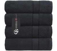 Casabella Luxury Pack Of 4 Bath Sheet 100% Egyptian Cotton Super Soft towel_Black