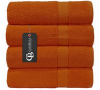 Casabella Luxury Pack Of 4 Bath Sheet 100% Egyptian Cotton Super Soft towel_Orange