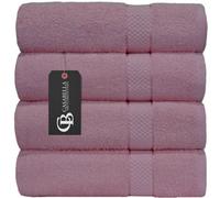 Casabella Luxury Pack Of 4 Bath Sheet 100% Egyptian Cotton Super Soft towel_Pink