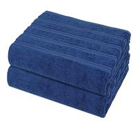 Casabella Towels Premium Bath Sheets - 2 Pack Quick Dry Large Bath Towel - 100% Combed Cotton - Super Soft Royal Blue Bath Sheet -Highly Absorbent Jumbo Bathsheets - Large Bathroom Towels 90x180cm