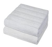 Casabella Towels Premium Bath Sheets - 2 Pack Quick Dry Large Bath Towel - 100% Combed Cotton - Super Soft White Bath Sheet -Highly Absorbent Jumbo Bathsheets - Large Bathroom Towels 90x180cm