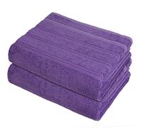 Casabella Towels Premium Bath Sheets - 2 Pack Quick Dry Large Bath Towel - 100% Combed Cotton - Super Soft Purple Bath Sheet -Highly Absorbent Jumbo Bathsheets - Large Bathroom Towels 90x180cm