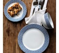 Casablanca 12 Piece Blue Dinner Set Mob | Avie