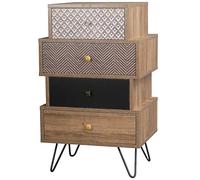Casablanca 4 Drawer Chest with Hairpin Legs Black